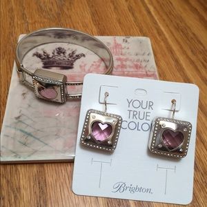 💖Brighton Open Hearted Pink Bracelet & Earrings💖